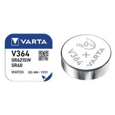 2 x VARTA V364 SR621SW AG1 SILVER OXIDE 364 Button Cell Watch Battery SR60 1.55v