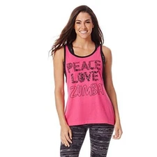 Zumba Love N Zumba Loose Tank Top ~ Fuchsia Pink ~ XS ~ New! Free Shipping!