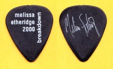 Melissa Etheridge Signature Black Guitar Pick - 2000 Breakdown Tour