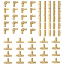 60 PCS 1/2" EFIELD PEX  Crimp Brass  Fittings Elbow, Coupling, Tee(20 PCS/Each)