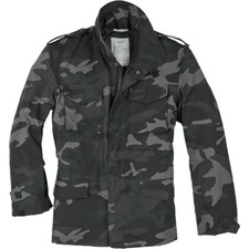 Surplus US Field Jacket M65 Military Army Tactical Coat Mens Parka Black Camo