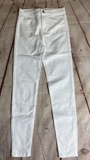 Women  s Bershka White Skinny Leg Jeans Size 8 EUR 36 Worn Once