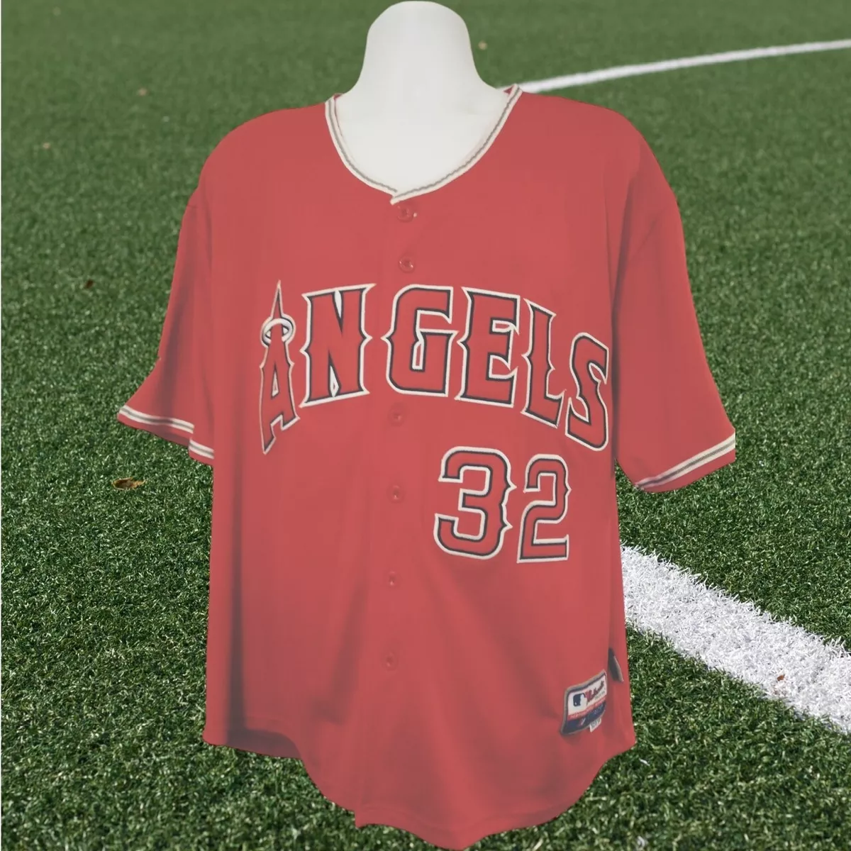 Authentic Anaheim Angels Mens Size 54 On Field Red Baseball Jersey