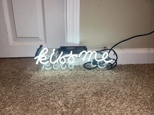 Neon Sign Kiss Me  4 1/2 X 14