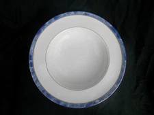 Royal Worcester MEDICI Blue. Rimmed Soup Plate. Diameter 9 3/8 inches. 23.7 cms
