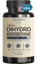 Dihydroberberine Supplement 500Mg with Ceylon Cinnamon - (Patented Glucovanta...