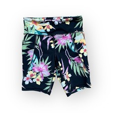 Old Navy Active Bike Shorts High-Rise Powersoft Go-Dry Floral Girls M 8 Gym