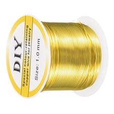 1mm Craft Wire Beading Copper Wire for Jewelry Make Supply Gold -49 ft