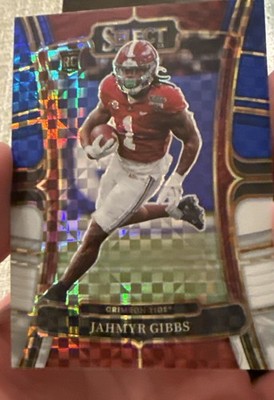 2023 Panini Select Draft Picks - Jahmyr Gibbs #10 Blue & White Squares 87/100