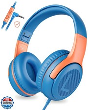 awatrue Kids Headphones Wired Toddler Headphones with Microphone, Over-Ear He