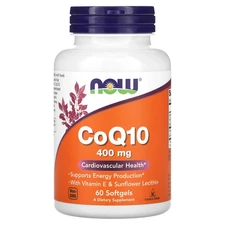 Now Foods CoQ10 400 mg 60 Softgels GMP Quality Assured