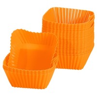 36 StüCk BackföRmchen FüR Cupcakes,Quadratische MuffinföRmchen,7Cm,Orange