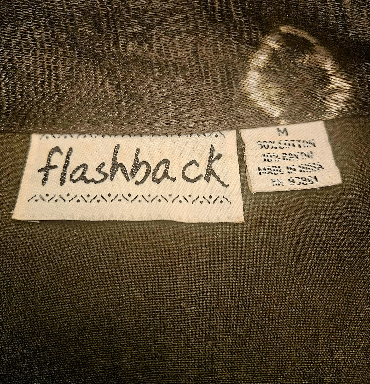 Flashback Patchwork Unique Jacket. Dark Olive. Me… - image 5