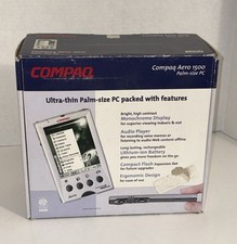 Vintage Compaq Aero 1500 Color Handheld Pocket PC Windows w/ Box Manual