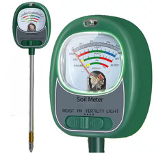 4-In-1 Soil Moisture Meter/Light/Fertility/Soil PH Meter, No Need Battery, Soil