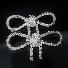 Shiny Rhinestone Bow Buckle DIY Garment Shoe Bag Applique Wedding Accessories