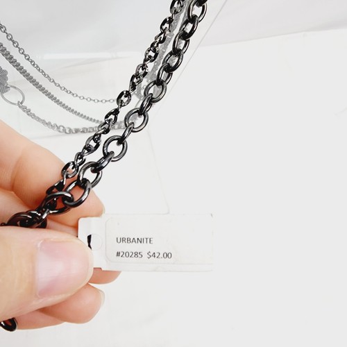 Premier Designs Urbanite Black Long Chain Multi Layer Necklace- New - Picture 8 of 9