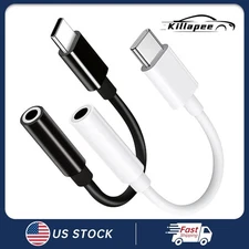 USB-C Type C Adapter Port to 3.5MM Aux Audio Jack Earphone Headphone Cable USB
