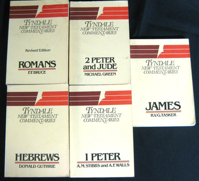 Tyndale New Testament Commentaries : Lot Of 5 PB James, Hebrews, Romans, Peter
