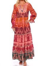 Farm Rio Ainika Print Macaws Maxi Dress M NEW