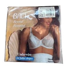 Vintage Bali Bra Underwire For Fuller Shapes Beyond Beautiful NEW 34DD WHITE