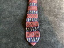 HATHAWAY GOLF Vintage Golfer Tie 100% Silk Red & Blue Plaid Made In USA