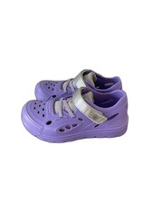 Stride Rite 360 Kids Purple Lightweight Water-Ready Shoes Silver Strap Sz 13