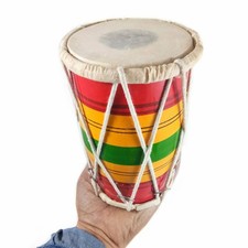 Kids Wooden Dholak Drum 100% Pure Handmade Miniature Musical Instruments