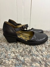 Fly London Zapatos Mujer 42 11 Wifo440fly Dorsay Tacón Bloque Cuero Comodidad