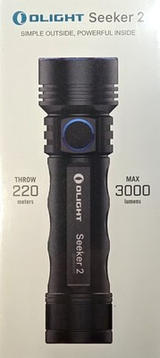 Olight Seeker 2 Flashlight, New, Sealed, Black