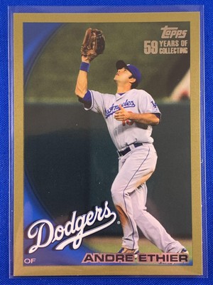 2010 Topps Andre Ethier #247 Dodgers Gold Parallel #1252/2010