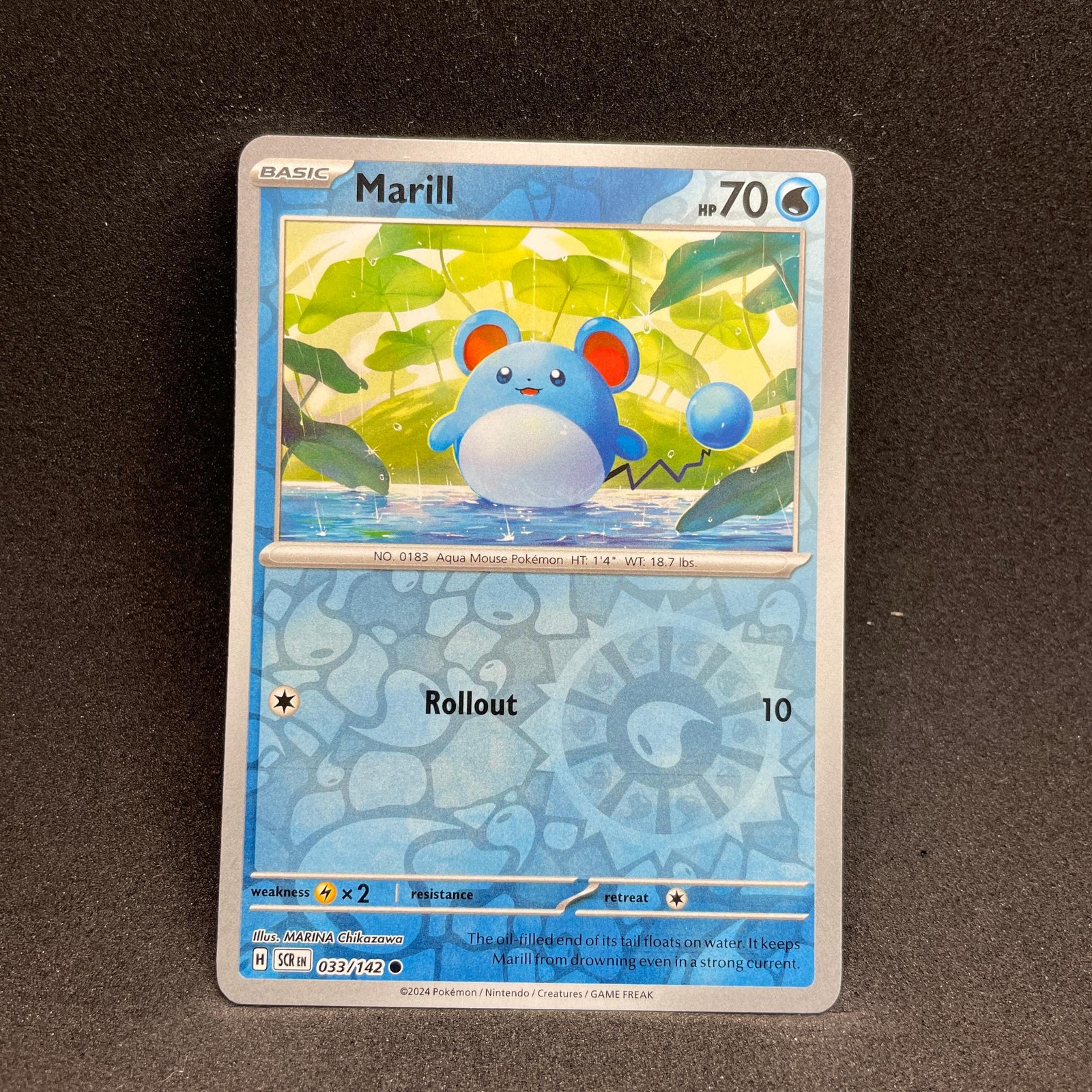 Marill 33/142 Common Stellar Crown Pokemon Reverse Holo NM