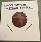 1922-D Lincoln Wheat Cent XF+