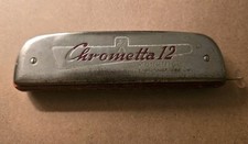 Vintage Chrometta 12 Harmonica By M. Hohner Made In Germany C 