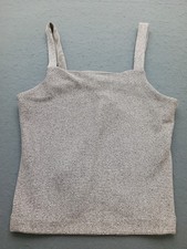 Banana Republic Women's Casual Camisole L Gray Striped Sleeveless Stylish