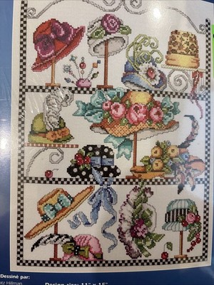 Janlynn Hat Collage Cross Stitch Kit 0230239 Barbara Baatz Hillman VTG NEW Hats!
