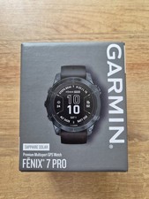 Garmin Fenix 7 Pro Sapphire Solar Carbon Grey DLC Titanium with black band 47mm