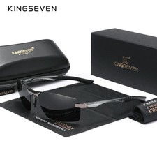 KINGSEVEN 2024 New Men's Polarized Sunglasses Aluminum Frame UV400 Sun Glasses M