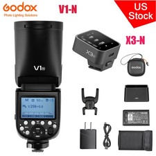Godox V1-N 2.4G TTL Round Head Camera Flash Speedlite for Nikon X3-N Trigger