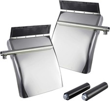 24x29 Stainless Steel Quarter Fender For Semi Truck W Mounting Brackets 2pc