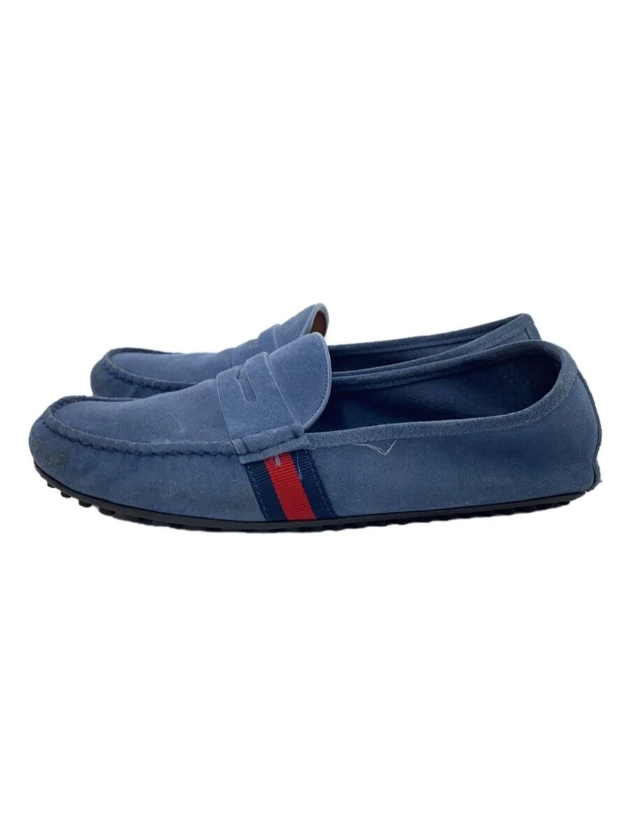 Baskets Gucci bleu UK8 daim chaussures décontractées occasion