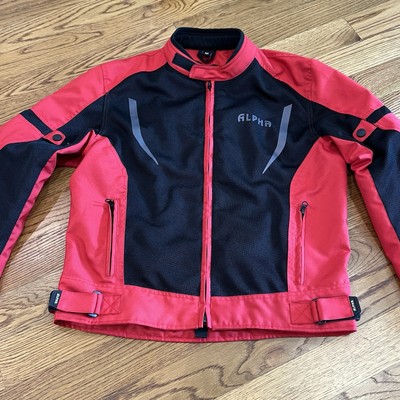 ALPHA Cycle Gear Motorcycle Gear Hi Vis Red Black Safety Protection
