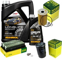 Mann Inspektionspaket 6L Mannol Longlife 504/507 5W-30 FüR KIA Rio III 1.1 Crdi