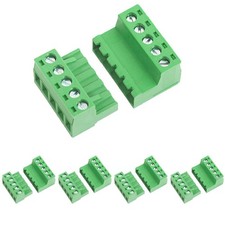 5Pairs 5 Pin 5.08mm Pitch Screw Terminal Block Connector Pluggable with Phoen...