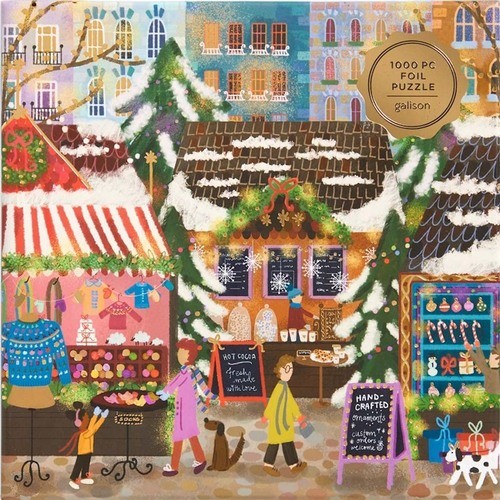 Puzzle (1000 T.) FröHlicher Weihnachtsmarkt (Galison/Mudpuppy) Neu/Ovp-image