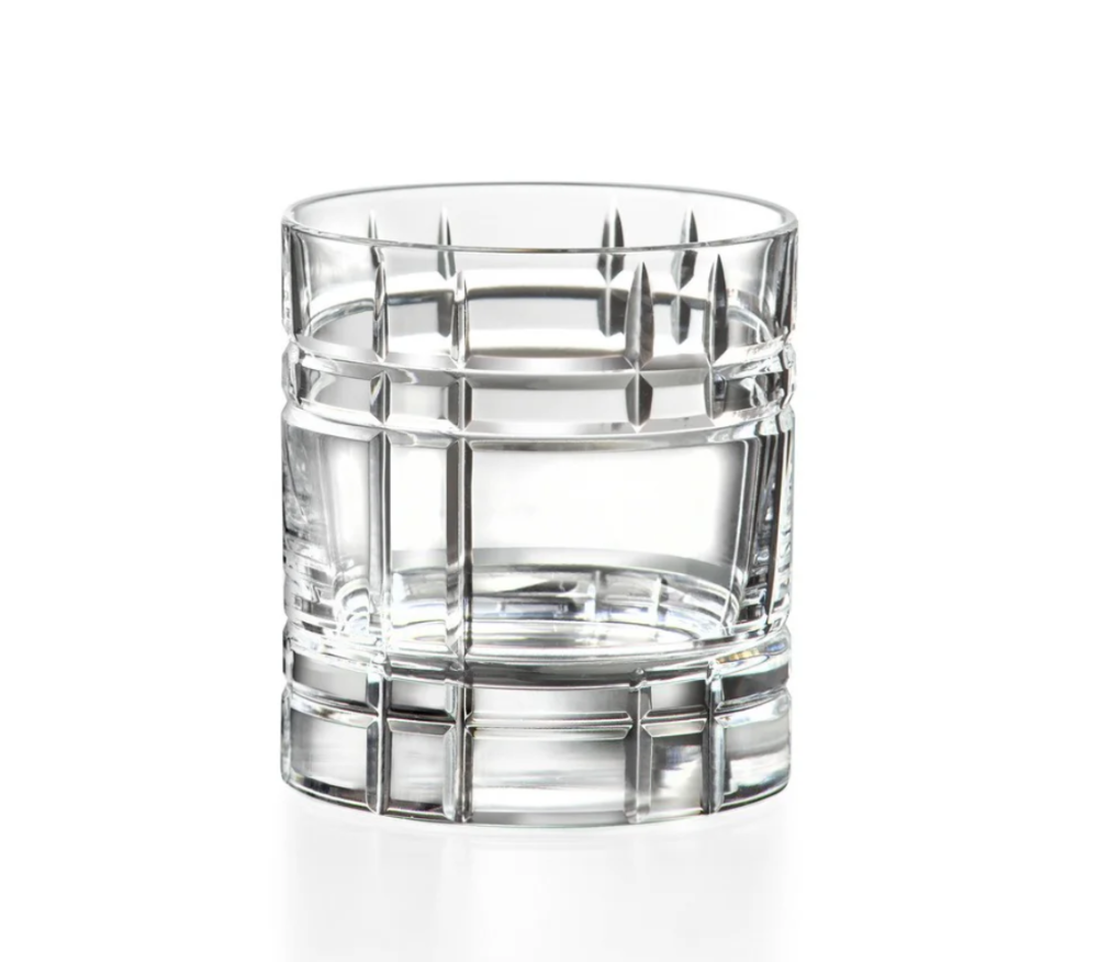 RCR Double Old Fashioned Glass, Clear Glass, Cl.34