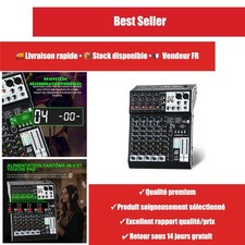 Console de mixage audio 6 canaux USB Bluetooth avec 99 effets DSP