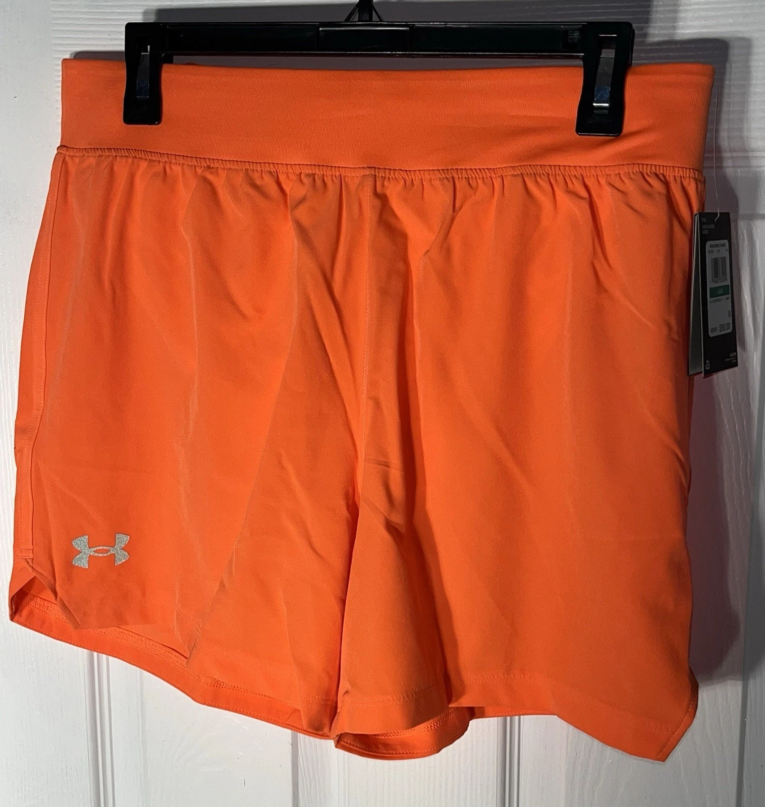 $50 Men’s Under Armour UA Speed Pocket 5” Shorts Large Orange NWT 1383266-866