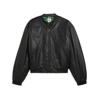 PUMA Special Items Moto Super Full Zip Bomber Jacket Mens Black Casual Athletic