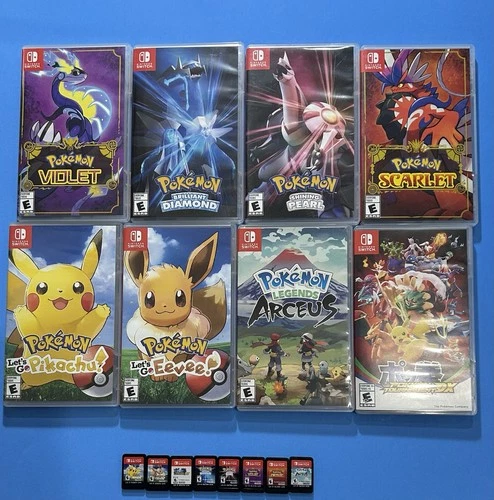 Lot of 8 Nintendo Switch Pokemon Games Complete in box